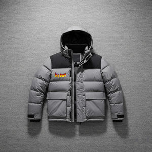 Abrigo acolchado grueso de 2 tonos con capucha y cuello levantado personalizado para hombre, ropa de calle de gran tamaño, chaqueta acolchada de hip hop para hombre - Product Image 6