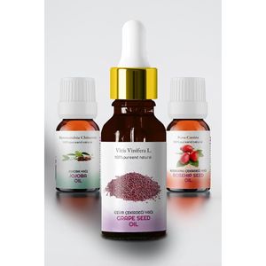Paquete de Aceites Portadores de Aromaterapia No.4 Más Popular con 10 ml de Rosa Mosqueta, 10 ml de Jojoba, 10 ml de Parra, Boquilla de Pulverización, Origen TR - Product Image 1