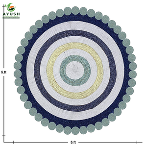 Thảm trang trí làm bằng đay & chất liệu cotton 100% thảm thủ công thân thiện với môi trường với tùy biến cho Yoga & Thiền - Product Image 2