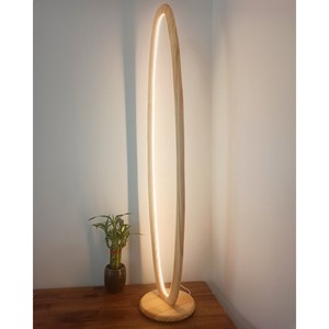 Lampadaire en bois naturel pin 1M de haut lampadaire en bois luminaire 40 pouces lampe sur pied lampe debout - Product Image 1