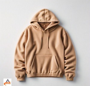 Sweat à capuche unisexe à motif solide, coupe-vent et confortable, en polyester et coton, 350 GSM - Product Image 2