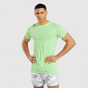 Ropa deportiva ajustada personalizada para correr, camiseta de gimnasio de secado rápido para hombre, Camiseta deportiva de Spandex de manga corta para correr, camiseta para hombre - Product Image 4