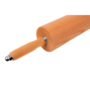 Rouleau à pâtisserie professionnel en bois de hêtre avec roulements à billes, finition poncée, 60/70/80 cm, grand rouleau à pâte, vente en gros, logo personnalisable - Product Image 5