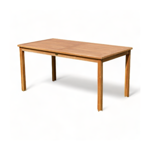 Table de patio rectangulaire moderne en bois de teck 6 meubles de jardin extérieurs pour les repas Villa extérieure restaurants hôtels appartements - Product Image 2