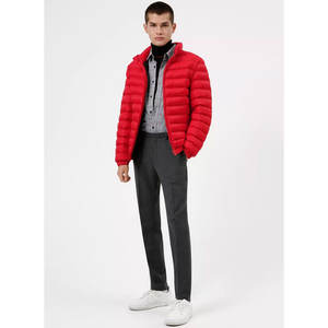 Men's Custom Logo Windproof Quilted Bubble Puffer Jacket Long Canvas Hood Lightweight Winter Warm <b>Waterproof</b> <b>Padded</b> <b>Coats</b> - Product Image 2