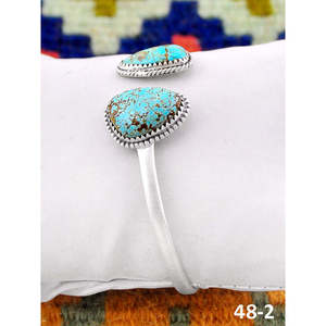 Southwest Handmade #8 Sterling Silver Fashion Cuff Bracelet - Product Image 2