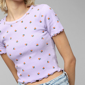 เสื้อครอปท็อปสตรีทแวร์สำหรับผู้หญิง ผ้าฝ้ายถัก 100% เนื้อนุ่ม น้ำหนักเบา เหมาะสำหรับเล่นกีฬา ใส่ลำลอง แฟชั่นประจำวัน - Product Image 3