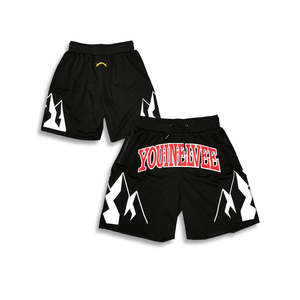 Pantalones cortos sublimados lisos informales de diseñador con logotipo personalizado para hombre 100% algodón poliéster respetuosos con el medio ambiente con decoración de encaje - Product Image 3