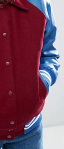 Chaqueta universitaria de béisbol de manga larga para mujer, chaqueta universitaria de moda con cuello vuelto y logotipo bordado personalizado - Product Image 6