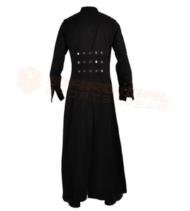 Manteau long gothique punk en coton avec chaînes, boucle, fétiche, cape de vampire, costumes personnalisés pour Halloween, costumes pour hommes - Product Image 5