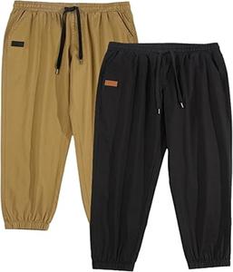 กางเกงขายาวทรงตรงสำหรับผู้ชาย คุณภาพสูง ยืดหยุ่นได้ดี มีเชือกผูก น้ำหนักเบา ดีไซน์คลาสสิก - Product Image 1