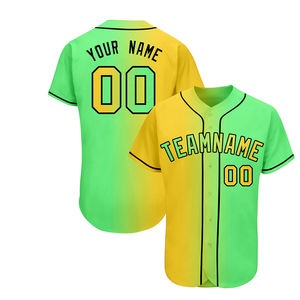 Maillot de baseball personnalisé dégradé imprimé roman chemise professionnelle Softball compétition formation uniforme nouvelle mode jeresy - Product Image 6