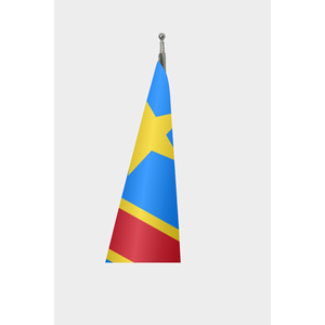 Drapeau officiel du Congo pour intérieur, 3x5 pieds, avec logo personnalisé, imprimé numériquement, fanion en aluminium, fibre de verre, nylon, plastique, vinyle - Product Image 3