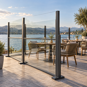 120x170 Moderne Luxus-Outdoor-Pergola aus pulverbeschichtetem Aluminiumlegierung mit Pflanzgefäß, gehärtetem Glas, motorisiertem Windsystem und umweltfreundlichem Rotationsmechanismus - Product Image 1