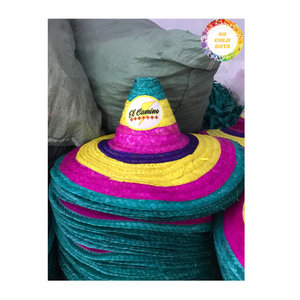 Sombrero de paja natural mexicano diseño hecho a mano de Vietnam ideal para trabajadores agrícolas y bañistas por igual - Product Image 2