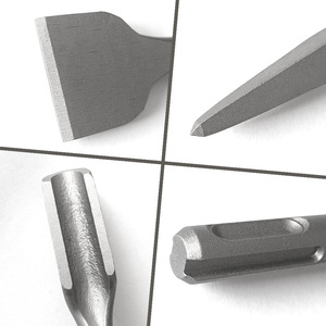 Max Electric Hammer Drill With Wide Flat Hollow <b>Gouge</b> Stone <b>Chisel</b> For Concrete And Stone Masonry Work - Product Image 5