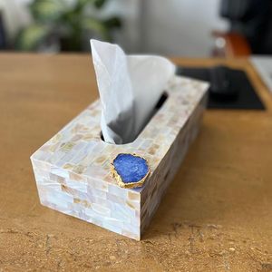 Caja de pañuelos de madera perla hecha a mano elegante, nuevo diseño para decoración de hogar y restaurante por ARTISAN AURA - Product Image 2