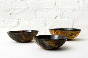 จานเขาควายทำด้วยมือที่ไม่เหมือนใครชามเสิร์ฟเนื้อมันสำหรับตกแต่งโรงแรมที่ชายฝั่งที่ต่ำมากโดย aaliyan impex - Product Image 4