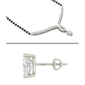 Compre un Conjunto de Mangalsutra de Plata Pura, Joyería Fina Étnica Clásica y Moderna con Circonita y Diamantes para Bodas, Fiestas y Compromisos - Product Image 3