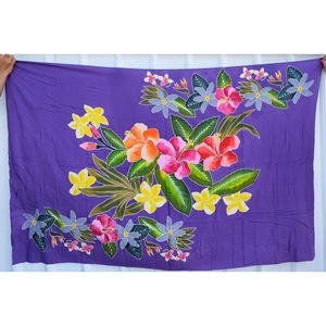 Pareos Hawaianos Pintados a Mano 100% Rayón de Alta Calidad, Ropa de Playa Personalizada al por Mayor, Cubierta para las Islas del Pacífico Asiático HPLU006-01-180 - Product Image 1