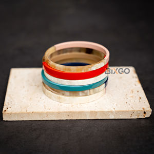 Bohemia Design Set Natural Buffalo Horn <b>Bracelets</b>, Vietnam Luxury Handicraft Bangles Wholesale 5mm - Product Image 4