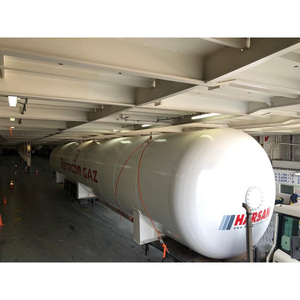 Réservoir de stockage horizontal de GPL avec instrumentation de vanne complète, capacité personnalisée, certifié CE PED, en acier au carbone, pour propane et butane - Product Image 1