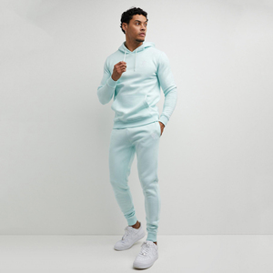 2022 personnalisé pas cher hiver poids lourd haute qualité grande taille survêtement pour hommes blanc 2 pièces sweats à capuche et pantalons de survêtement ensemble - Product Image 3