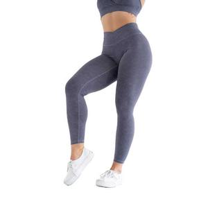 Pantalones de entrenamiento deportivos personalizados para mujer, mallas de Yoga con cintura cruzada y levantamiento de glúteos, mallas deportivas con cintura cortada en V cruzada para mujer - Product Image 3