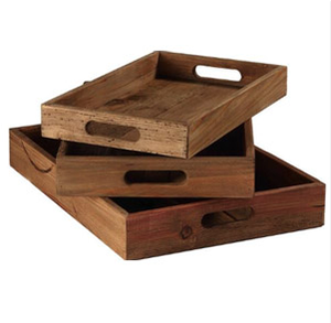 Plateau de vanité en bois à plusieurs niveaux pour les articles de toilette d'hôtel - Product Image 4