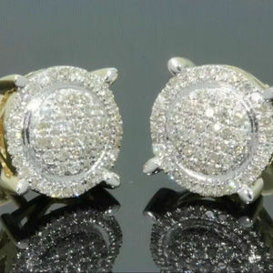 Pendientes de Moissanita con Corte de 2 Quilates para Mujer, Plata de Ley 925, Chapado en Oro Rosa, Regalo de Boda, Aniversario - Product Image 1