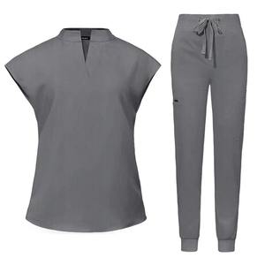 Mode femmes séchage rapide hôpital gommages LOGO personnalisé survêtement pantalon hauts ensemble dentaire médecin infirmière uniformes pour médical - Product Image 1