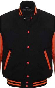 แจ็กเก็ตเบสบอลทีมตัวแทนที่ออกแบบได้ตามต้องการมีแขนหนังระบายอากาศและมีคุณสมบัติเป็นตัวอักษรปัก - Product Image 2