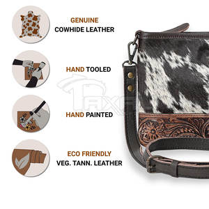 OEM Services Low Price Cowhide <b>Leather</b> <b>Tooled</b> Bag 2025 Latest Style Cowhide <b>Leather</b> <b>Tooled</b> Bag - Product Image 4