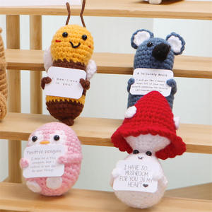 Ornement de plante en pot au crochet, fait main, en fil, personnalisé, mignon, pour la maison et le bureau, artisanat textile positif, vente en gros - Product Image 3