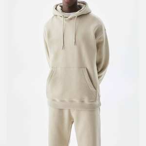 Chándal de invierno personalizado para hombre, pantalones de chándal sólidos transpirables, Conjunto de sudadera con capucha de gran tamaño, pantalones de Jog con hombros caídos, ropa de calle estampada - Product Image 5