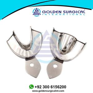 Bandejas para Impresiones Dentales de Acero Inoxidable, sin Orificio, Autoclavables, Herramientas de Odontología - Product Image 2