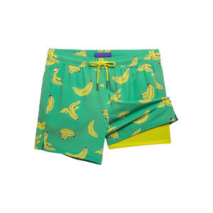 กางเกงขาสั้นออกกำลังกายกลางแจ้งลำลองสำหรับผู้ชายแห้งเร็วพิมพ์ซับลิเมชันสำหรับว่ายน้ำชายหาด - Product Image 1