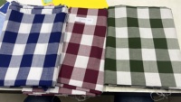 Vente en gros usine : Tissu tissé 100% Coton TC à carreaux, teint en fil, pour chemises et robes garçons et filles, disponible auprès des exportateurs indiens