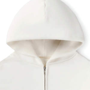 2024 Zip Up Hoodie Fabricante Personalizado Peso pesado de gran tamaño de algodón Hombres Full Double Two Way Zipper Hoodie Unisex - Product Image 3