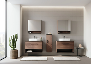 Gabinete de baño de diseño Knidos con puerta y encimera de cerámica - Product Image 2