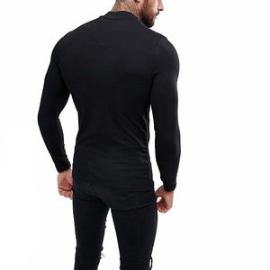 ผู้ชายคุณภาพสูงผ้าฝ้าย T เสื้อโลโก้ที่กําหนดเองเสื้อยืดแขนยาว Hip Hop PLUS ขนาดธรรมดาเสื้อยืดแขนยาวกีฬา TOP - Product Image 2