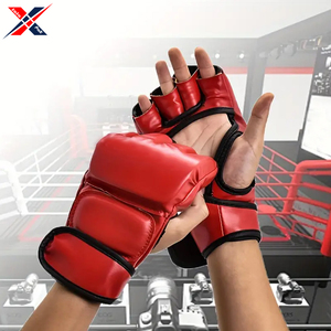 ถุงมือ MMA แบบครึ่งนิ้วสำหรับผู้ใหญ่ถุงมือหนังสำหรับออกกำลังกายกลางแจ้งดีไซน์โลโก้ออกแบบได้ตามที่ต้องการ - Product Image 2
