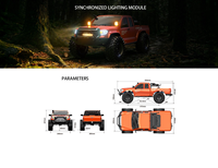 MJX H8E 1/8 4WD RC Crawler RTR avec moteur brushless sensored, ESC FOC 80A, essieux portiques à 2 vitesses, blocage de différentiel avant et arrière, et liaison Watt pour camion