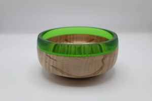 Blue Resin & Wood Joint Bowl New Dough Or Mixing Bowl Luxury Kitchen Hotel Home Restaurant Supplies Wooden Bowl <b>Set</b> Handmade - Product Image 2