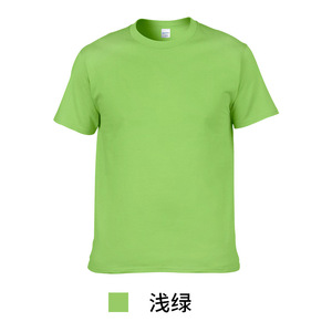 เสื้อยืดผ้าฝ้าย100แขนสั้นสำหรับผู้ชายพิมพ์โลโก้ตามสั่งพิมพ์ลาย MOQ ขนาดเล็กลายธรรมดา - Product Image 5