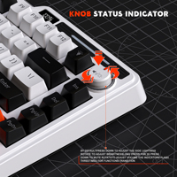 Clavier mécanique de jeu USB 2.0 programmable, sans fil 2.4G et filaire, RVB, anti-ghosting, avec touches interchangeables à chaud (60%, 75%, 68%, 82 touches)