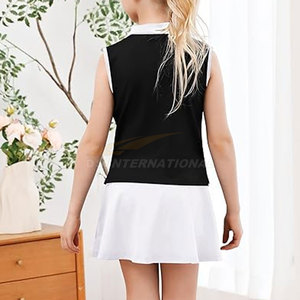 ชุดเดรสโปโลเล่นเทนนิสของผู้หญิงชุดกระโปรงจีบแขนกุดพิมพ์ลายสีกำหนดได้เองชุดกระโปรงเล่นเทนนิสน้ำหนักเบา - Product Image 6