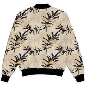 Chaqueta Bomber personalizable de poliéster 100%, Parche de vuelo duradero, característica a prueba de viento, cremallera, estampado de bordado por sublimación OEM completo - Product Image 6