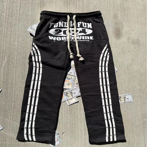 Custom <b>Rhinestone</b> Graphic Print 2 Piece Tracksuit for Men Customize Color Flared Sweatpants Zip-Up Hoodie and Jogger Set For Men - Product Image 5