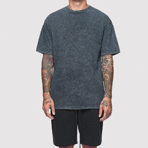 Camiseta de manga corta con lavado ácido Camiseta unisex de algodón de gran tamaño con ajuste personalizado - Product Image 6